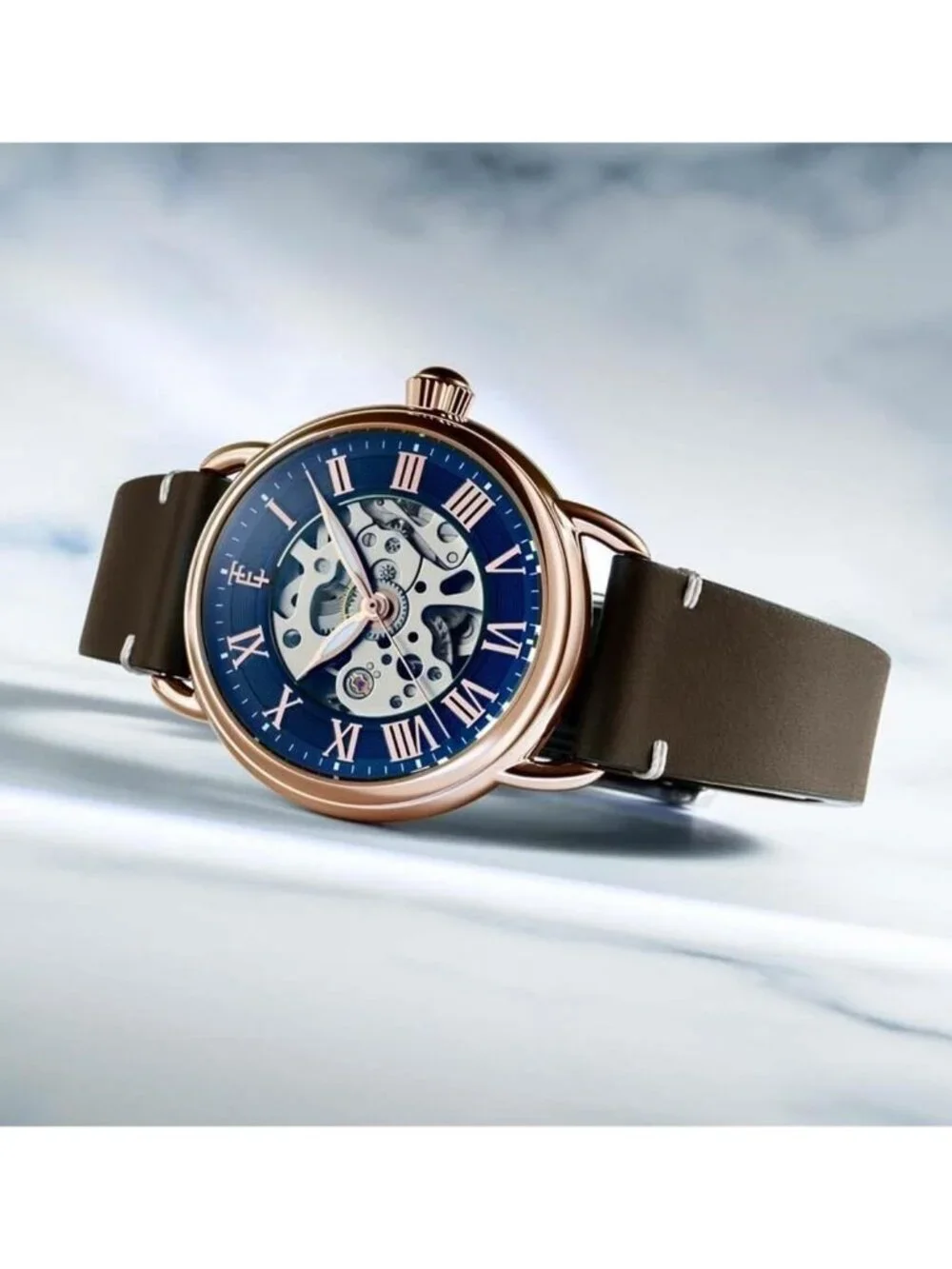 NWT Thomas Earnshaw Investigator Automatic Blue Dial Men's Watch
